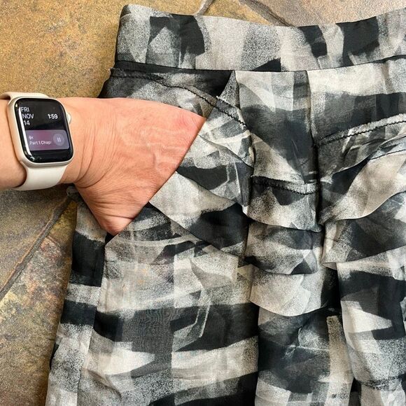 Theory Mashita Cubist Plaid Silk Mini Skirt 4 - Picture 9 of 9